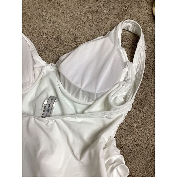 New. Tommy Bahama white cross front swimsuit. Size 8. Retail $140 - Picture 9 of 10